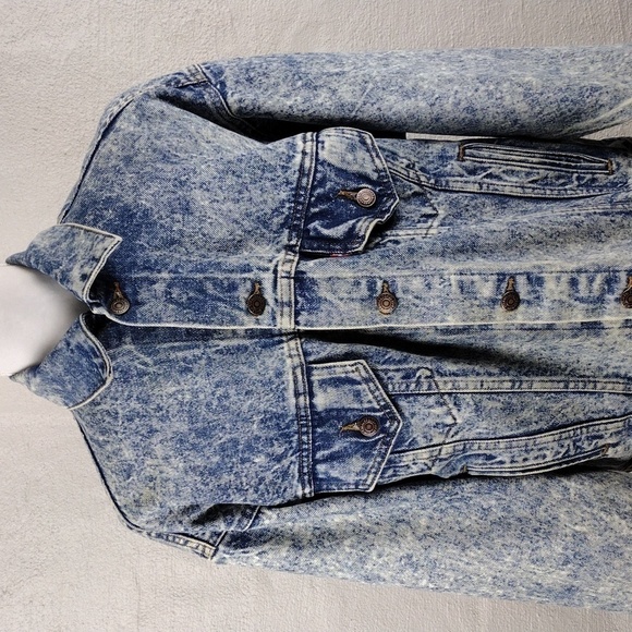 Levi's Vintage Blue Stone Wash Long Sleeve Button Front Trucker Jean Jacket - Picture 3 of 16